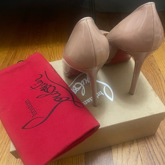Christian Louboutin Brand New! Pigalle Plato 120 Patent Calf in Nude size 40 - Picture 3 of 8